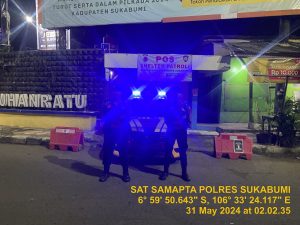 Patroli Gabungan Polres Sukabumi Amankan Wilayah Palabuhanratu dari Gangguan Kamtibmas