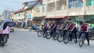 Sat Samapta Polres Tanjung Balai Patroli Bersepeda Monitoring Kegiatan May Day Pastikan Situasi Kamtibmas Kondusif