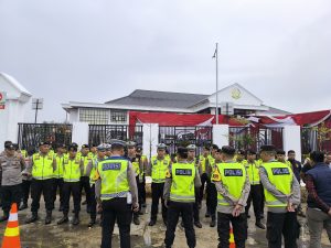 Polres Pali Terjunkan Personil Amankan Kunjungan Jaksa Agung RI dalam Peresmian Gedung Kejaksaan Negeri Pali