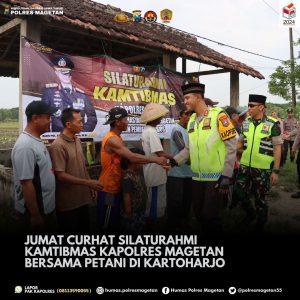 Polres Magetan Jum'at Curhat Bersama Petani di Kecamatan Kartoharjo