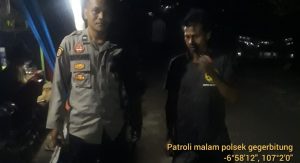 Unit Samapta Polsek Gegerbitung Polres Sukabumi Beraksi, Memastikan Keamanan Malam Tetap Terjaga