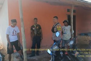 Bhabinkamtibmas Polsek Nyalindung Polres Sukabumi Tingkatkan Kesadaran Masyarakat dalam DDS di Wangunreja