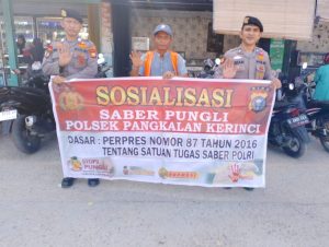 Cegah Praktek Pungli, Polisi Sosialisasi Saber Pungli di Pangkalan Kerinci Pelalawan
