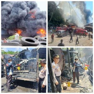 Kronologi Kebakaran Bengkel Efendi di Padangsidimpuan