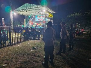Pengamanan Pertunjukan OT Dozer Music dalam rangka sedekah bumi Desa Tambakagung