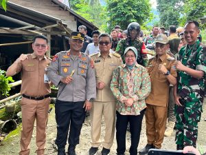 Kapolres Polman Hadiri Kunjungan Kerja Menteri Sosial Dan Penyaluran Bantuan Sosial 