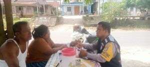 Polsek Perdagangan Gelar Patroli Dialogis di Nagori Talun Rejo, Sampaikan Himbauan Kamtibmas