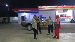 Polsek Sekotong Gencarkan Patroli KRYD di SPBU Sayong, Lombok Barat