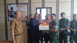 Wujud Sinergitas TNI-Polri, Koramil Klangenan Kabupaten Cirebon Ucapkan Selamat Hari Bhayangkara ke 78 ke Polsek Klangenan