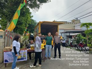 Bhabinkamtibmas Medan Tuntungan Amankan Perlombaan Olahraga Rakyat HUT Kota Medan