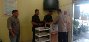 melaksanakan giat pembinaan kepada Satpam di Kantor PDSI Sat Binmas Polres Prabumulih sampaikan himbauan kamtibmas