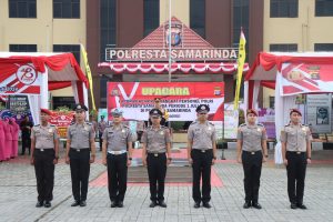 Polresta Samarinda Gelar upacara kenaikan Pangkat Personel Jajaran