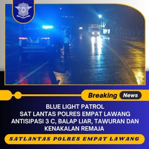 Polres Empat Lawang Gelar Blue Light Patrol untuk Meningkatkan Keamanan Malam Hari