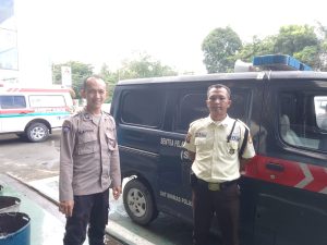 Unit Binkamsa Sat Binmas Polres Prabumulih dan personil Sat Binmas melaksanakan giat pembinaan kepada Satpam