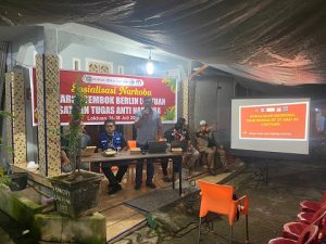 Cegah Peredaran Narkoba, Kasat Narkoba Polres Bontang Gelar Sosialisasi di Kelurahan Loktuan