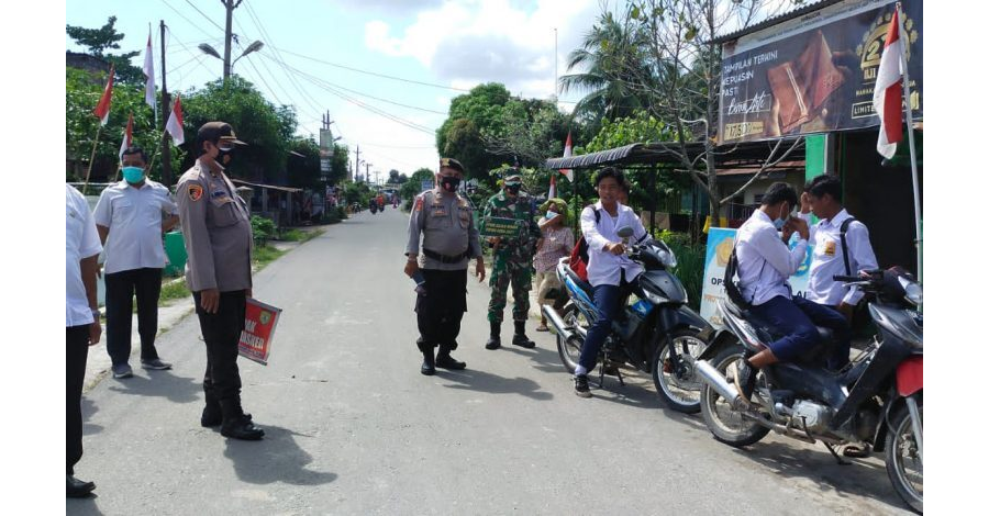 Polsek Bandar Khalipah Gelar Operasi Yustisi Penegakan Prokes
