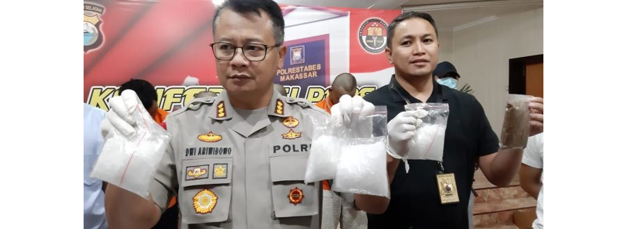 Ungkap Kasus Narkoba, Polrestabes Makassar Amankan 1,3 Kg Sabu