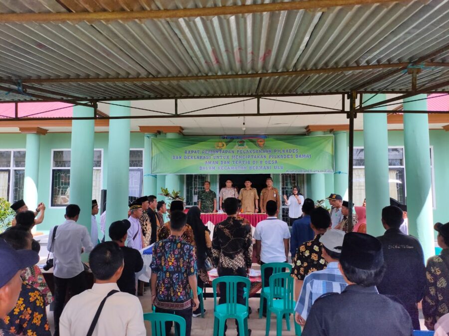 Rapat dan Deklarasi Bersama Ciptakan Pilkades Damai di Kecamatan Bermani Ulu