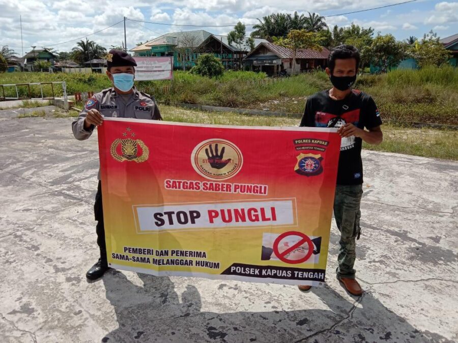 Stop Tindak Pungli Di Tengah Masyarakat, Polsek Kapuas Tengah Lakukan Imbauan
