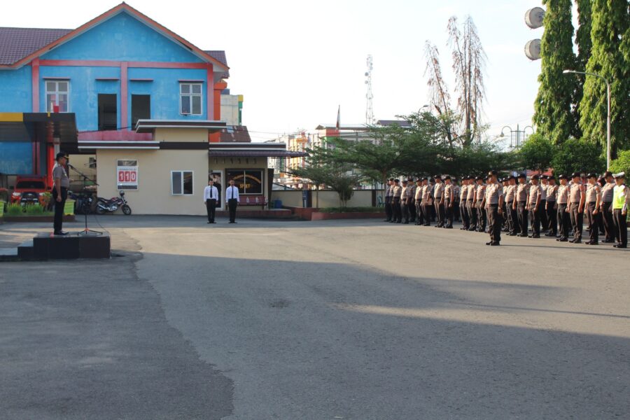 Pimpin Apel Pagi, Kapolres Aceh Tenggara Ajak Tingkatkan Disiplin Personelnya
